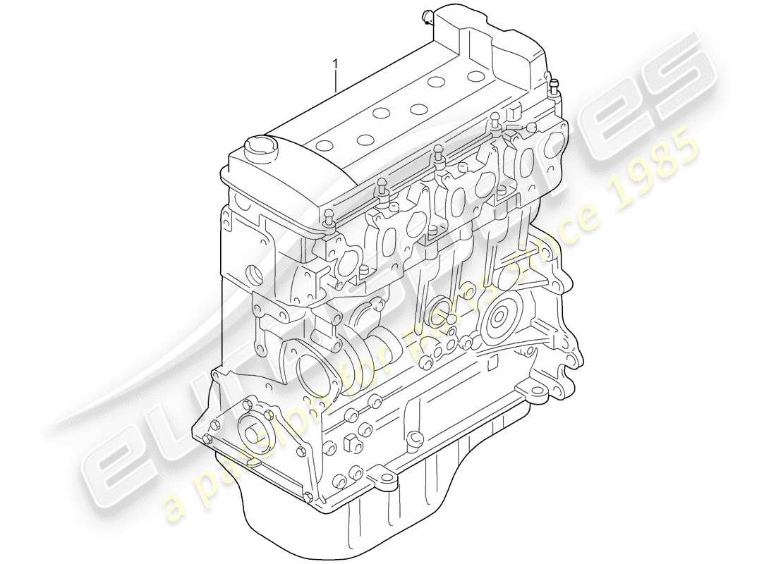 porsche 2010 (cayenne e1 9pa) diagramme des pièces du bloc long