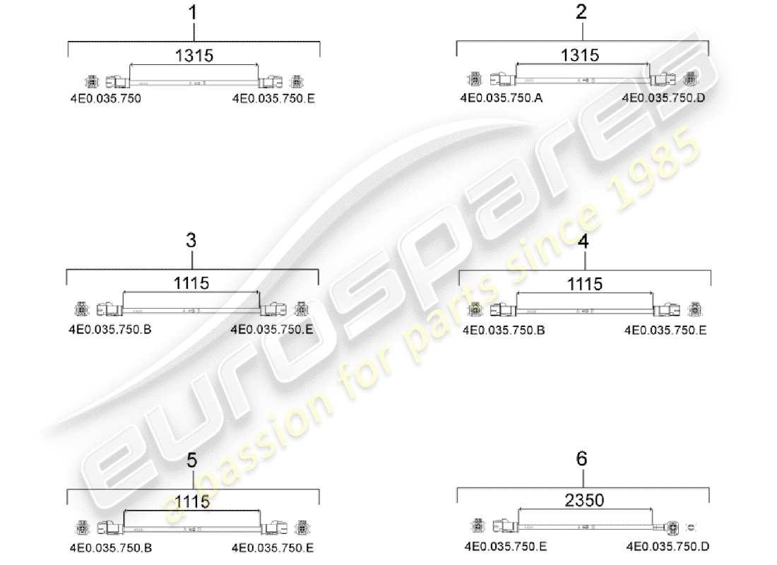 porsche 2019 (macan) ligne de connexion schéma des pièces