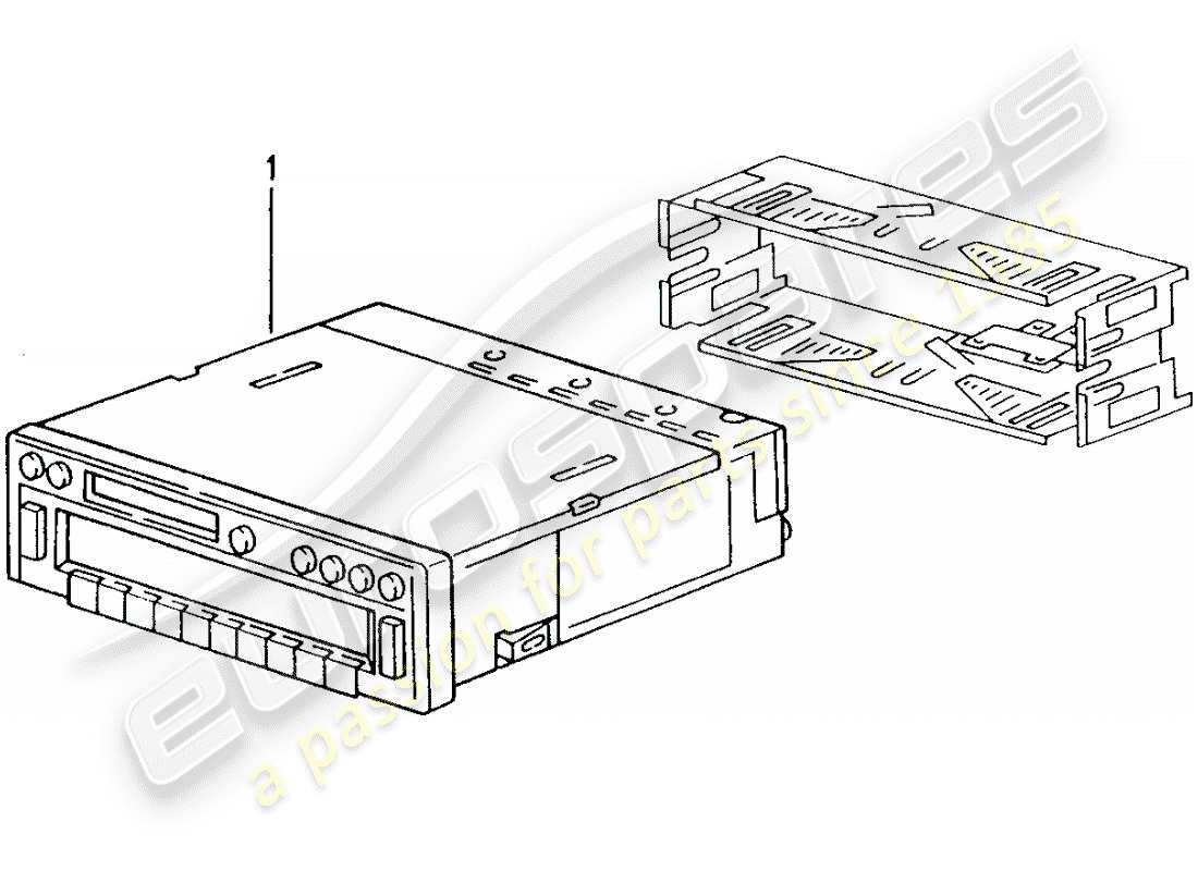 porsche 1992 (tequipment) unité radio schéma des pièces