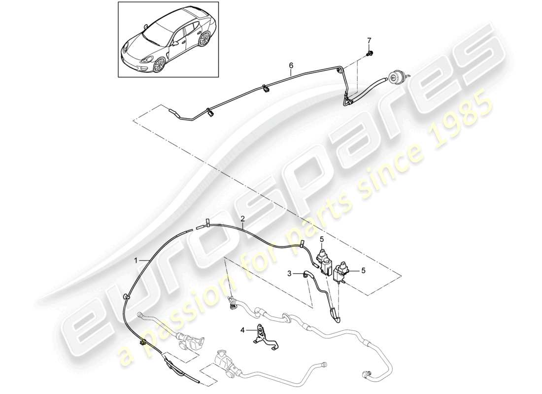 porsche 2010 (cayenne e1 9pa) tuyau de pression conduite de vide schéma des pièces