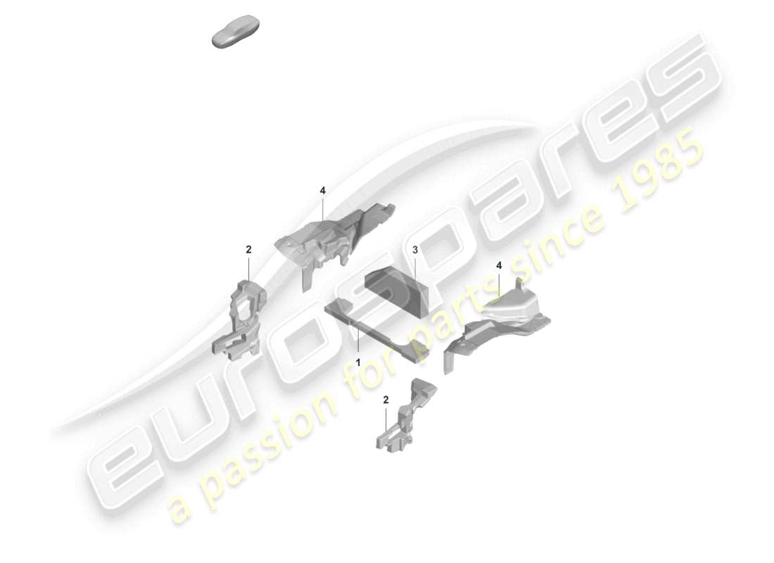 porsche 2019 (992-1) corps d'amortissement pour absorbeur de bruit schéma des pièces