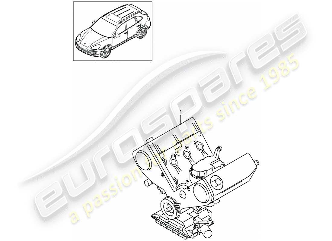 porsche 2013 (cayenne e2 92a) long bloc schéma des pièces