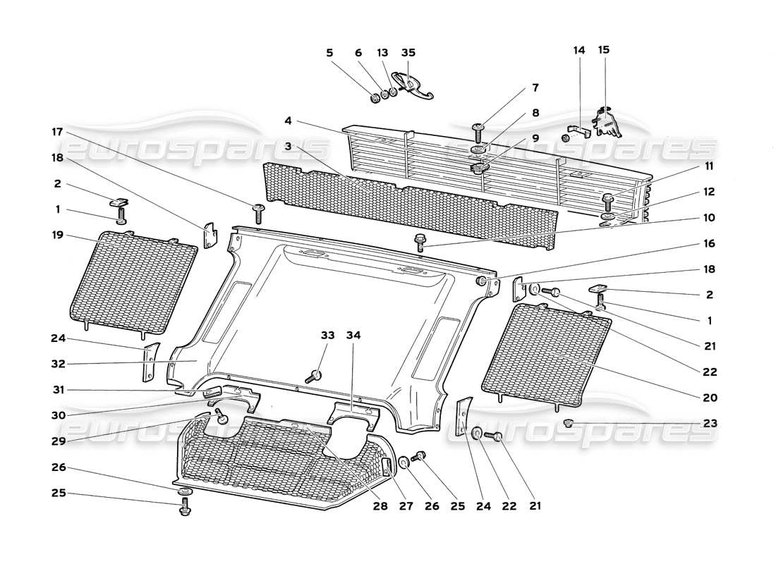 lamborghini diablo sv (1999) éléments de coque arrière (alternative au tableau 66.01.01) schéma des pièces