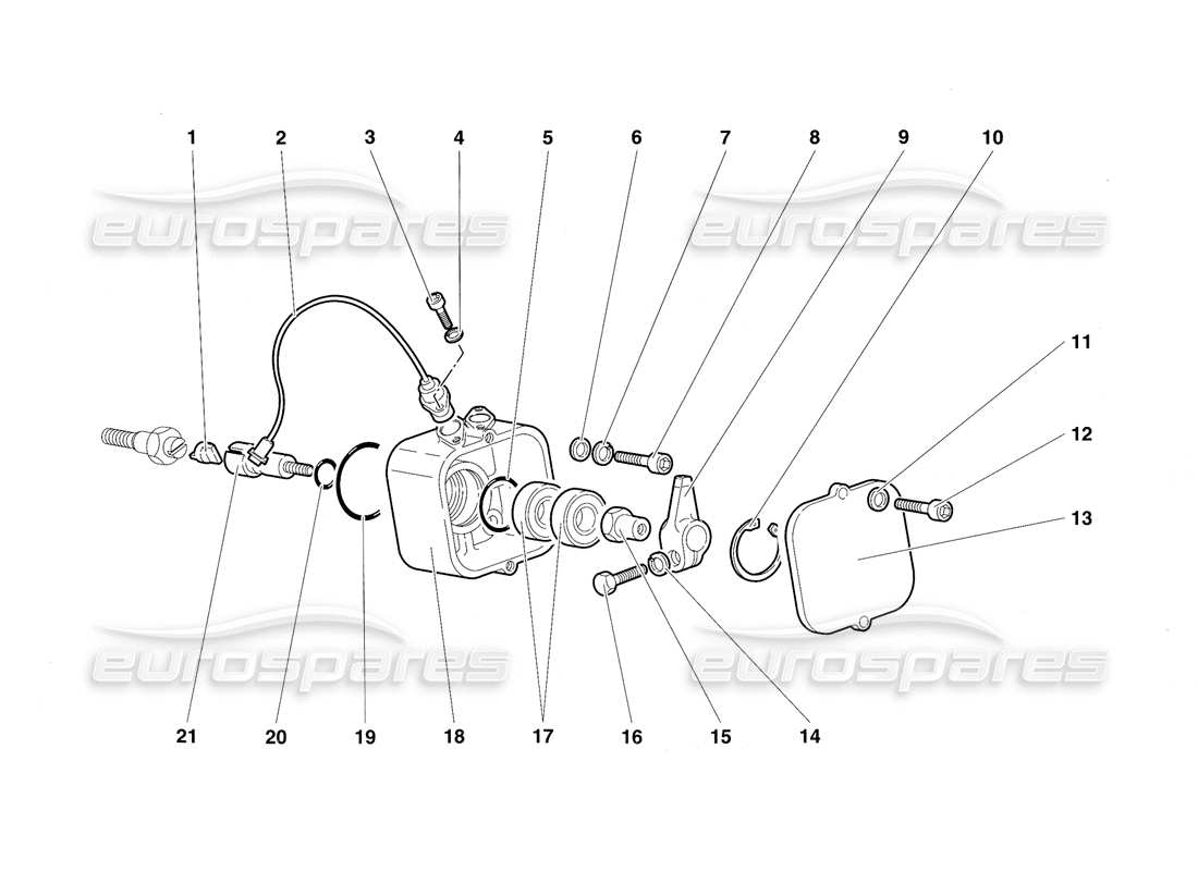 lamborghini diablo sv (1997) diagramme de pièce des capteurs de phase