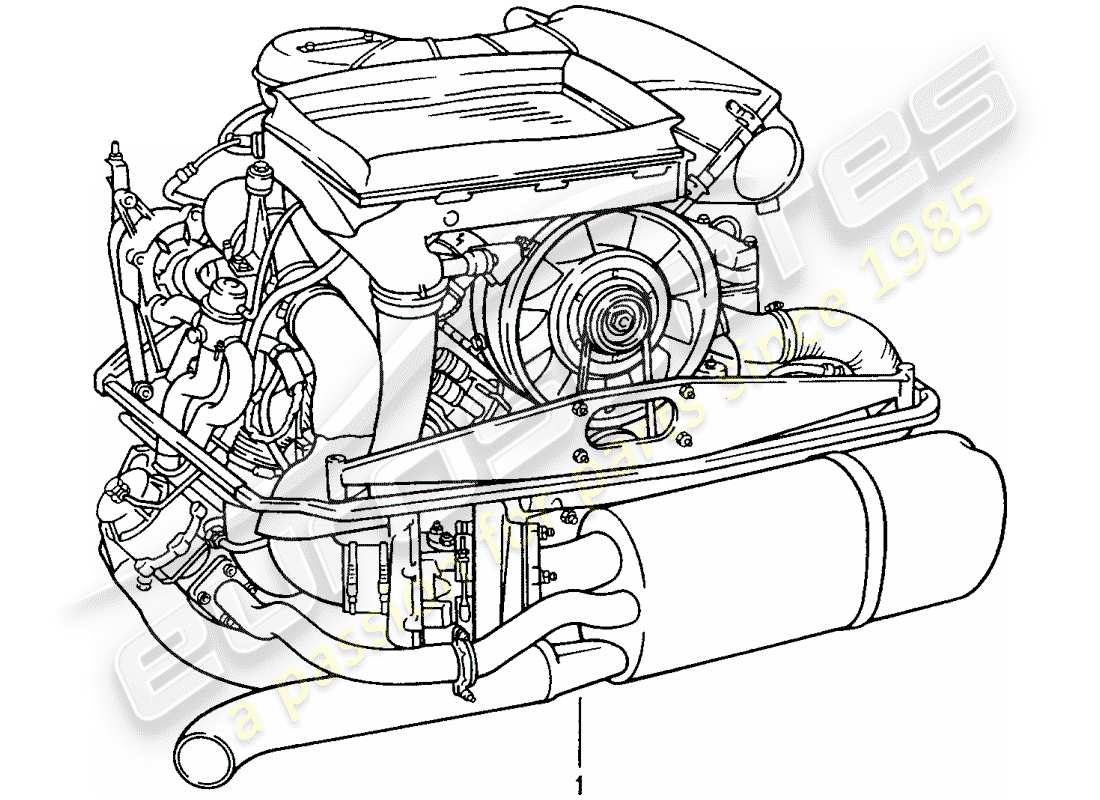un schéma de pièces du catalogue de pièces porsche 2009 (refurbished and exchange catalogue)