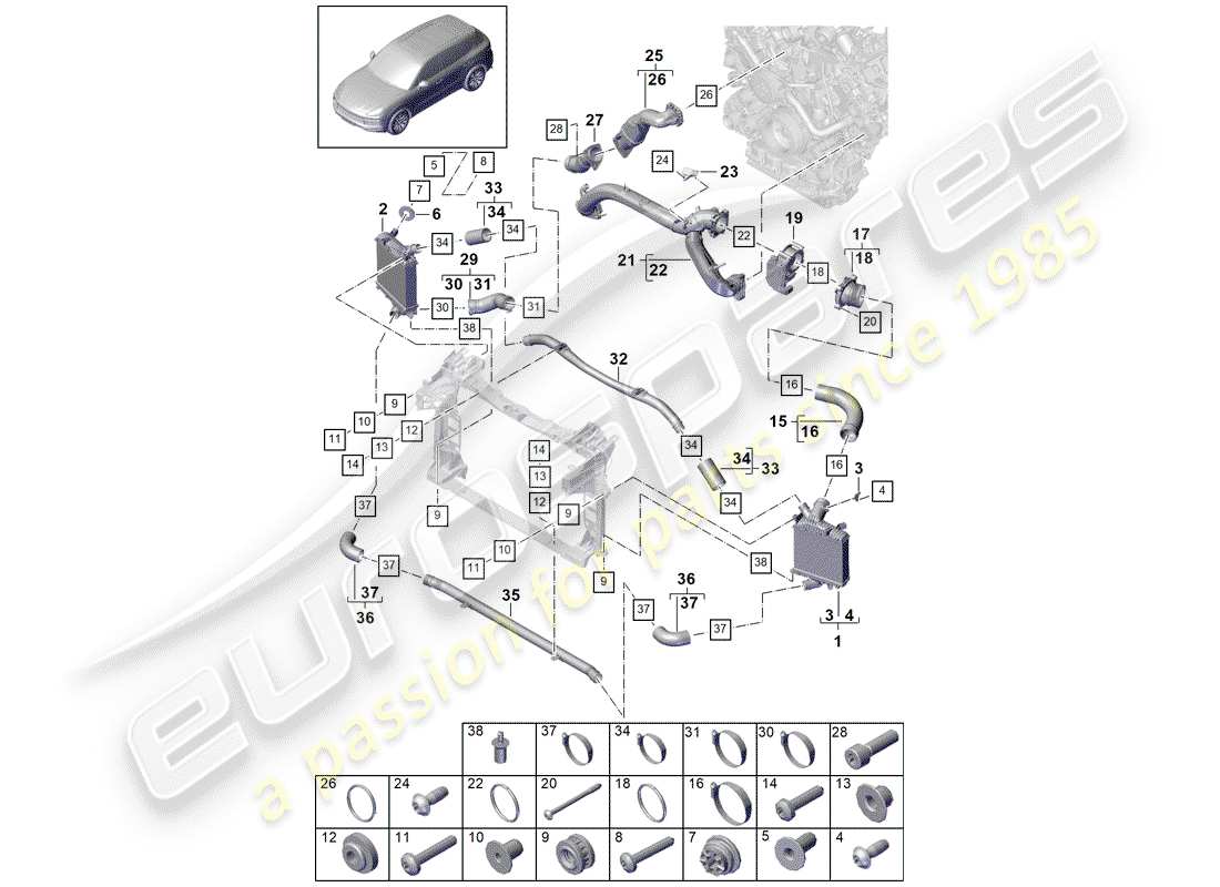 schéma de pièce contenant le numéro de pièce 95813302610