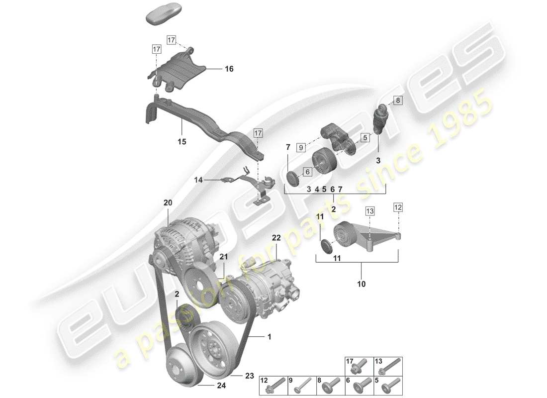 schéma de pièce contenant le numéro de pièce 0pb145295b