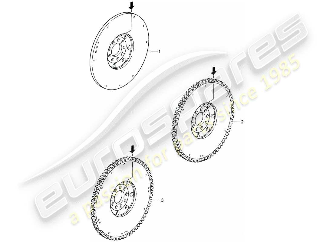 un schéma de pièces du catalogue de pièces porsche accessories and tequipment