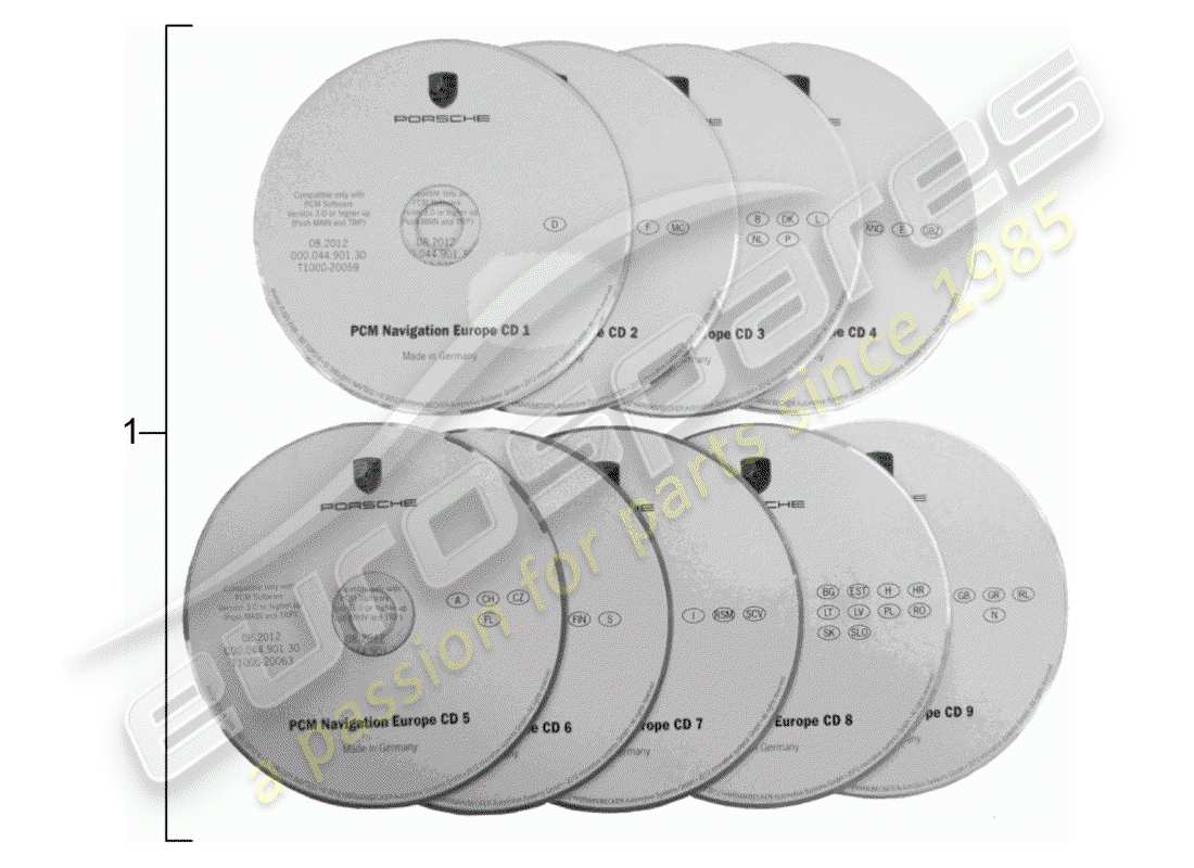 porsche 2005 (tequipment cayenne) système de navigation schéma des pièces