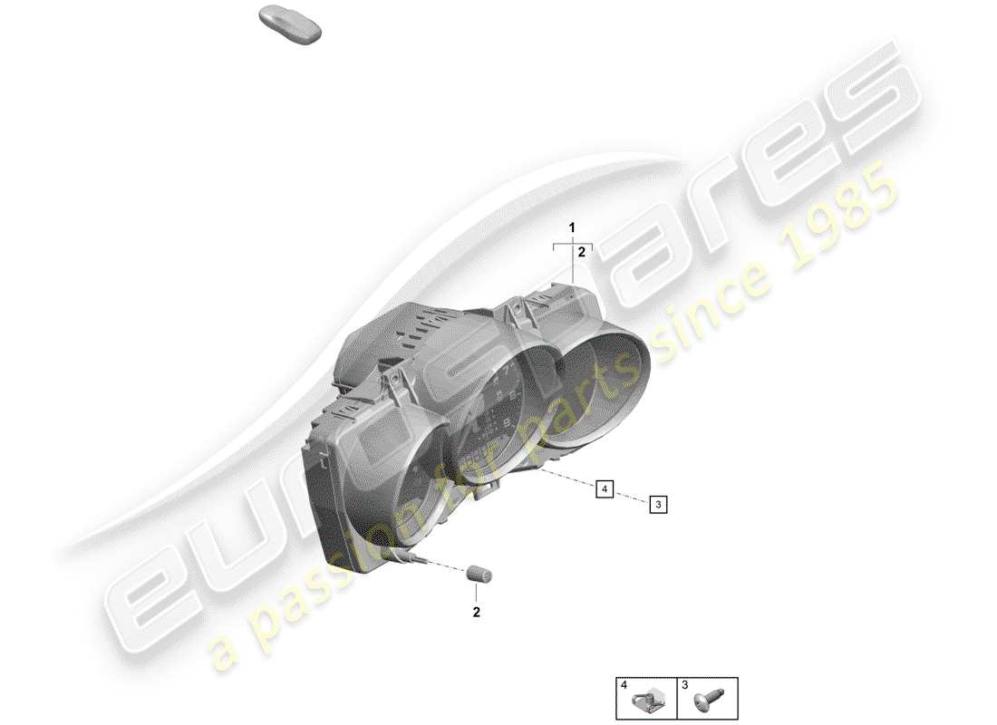 porsche 2019 (718 boxster spyder) groupe d'instruments schéma des pièces