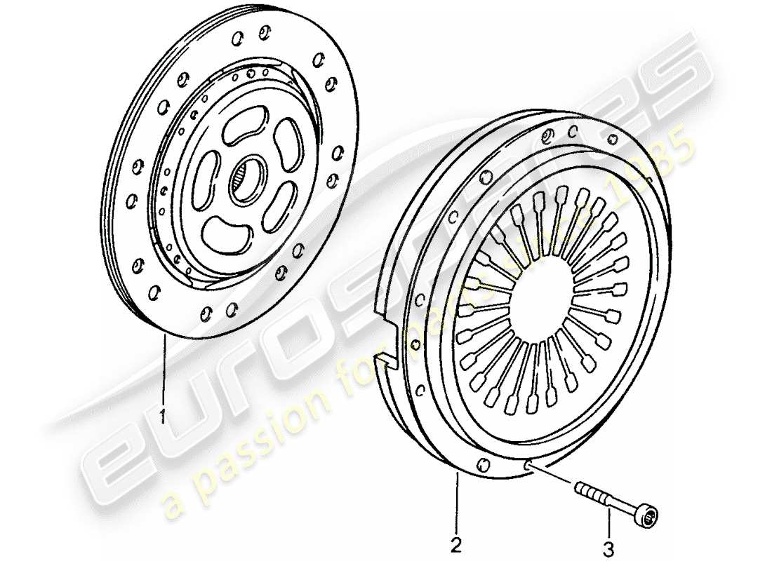 porsche 1997 (993) embrayage schéma des pièces