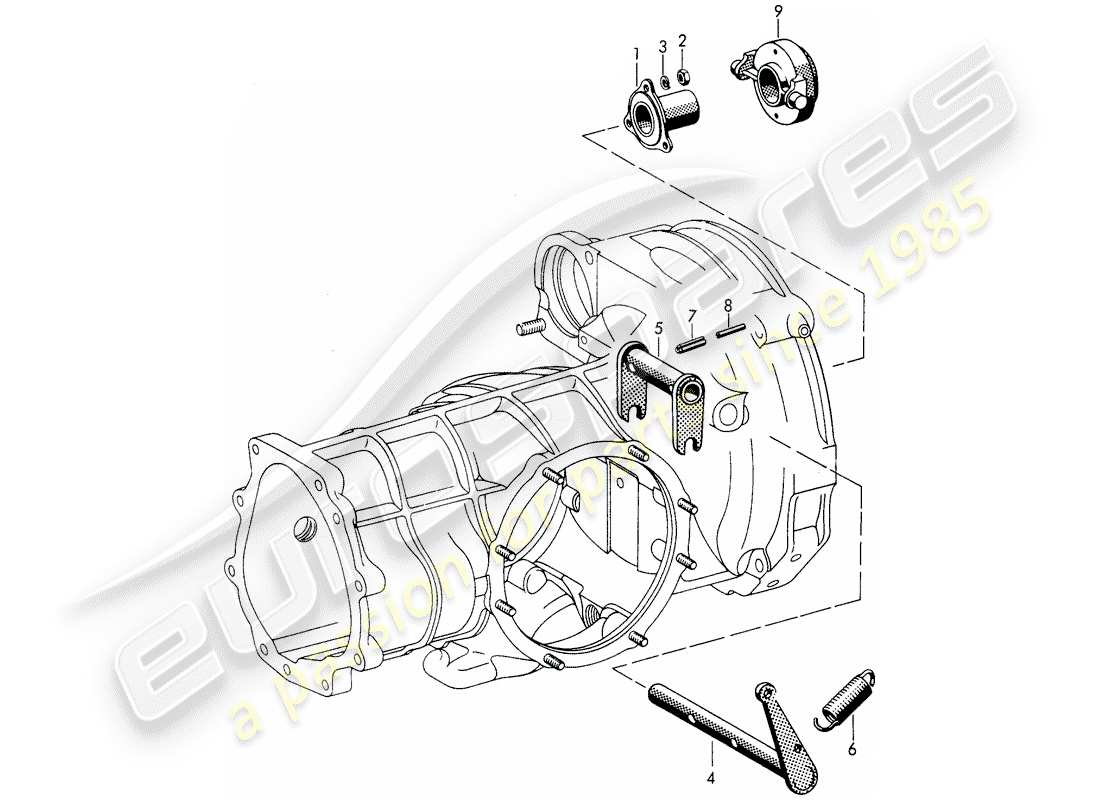 porsche 1964 (356b/356c) débrayage schéma des pièces