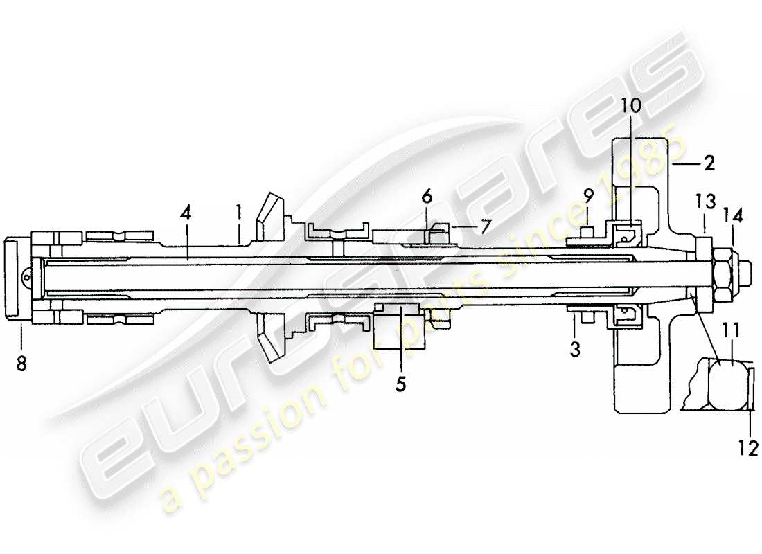 porsche 1961 (356b/356c) arbre à cames - et - masses volant - admission - cylindre - 1 + 2 - et - cylindre - 3 + 4 schéma des pièces