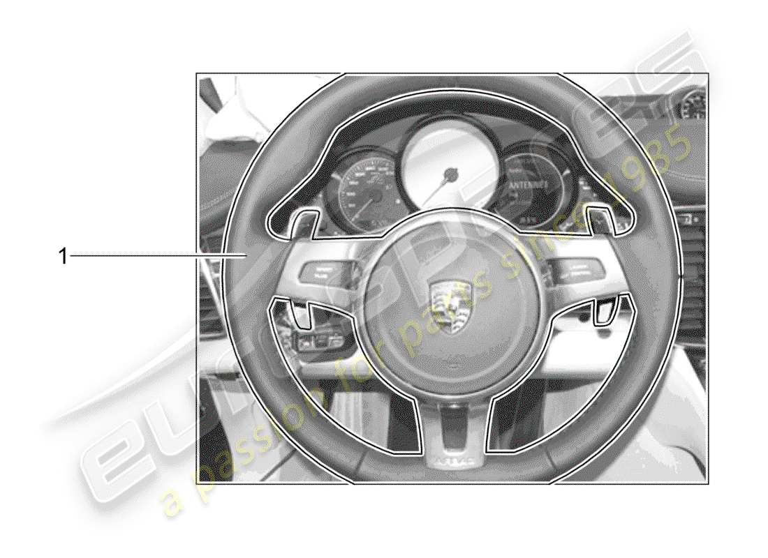 porsche 2011 (tequipment panamera) volant sport schéma des pièces