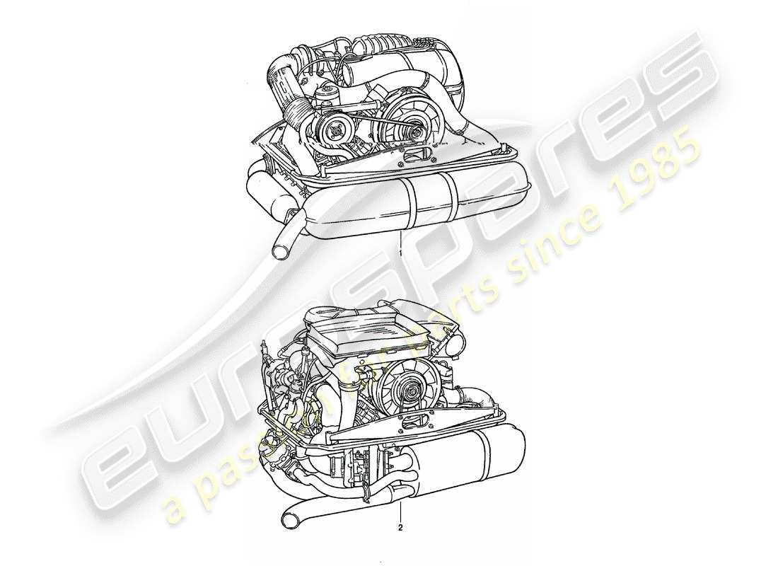 porsche 1979 (911) moteur de remplacement schéma des pièces