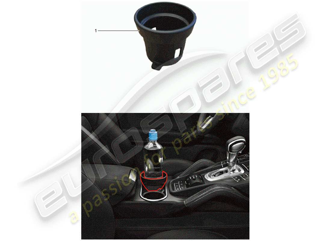 porsche 2011 (tequipment cayenne) porte-gobelet schéma des pièces
