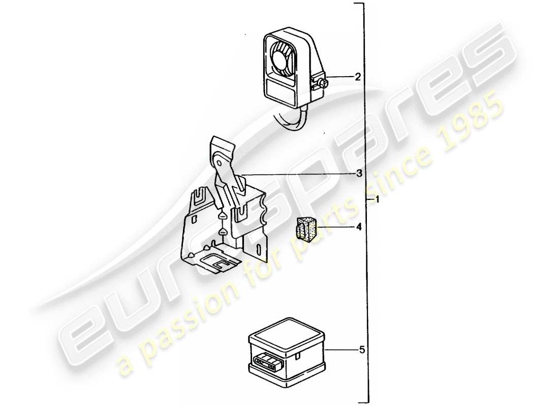 porsche 2006 (tequipment) avertisseur alarme schéma des pièces