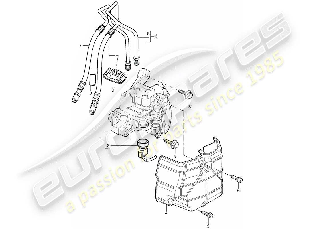 porsche 2007 (cayenne e1 9pa) stabilisateur schéma des pièces