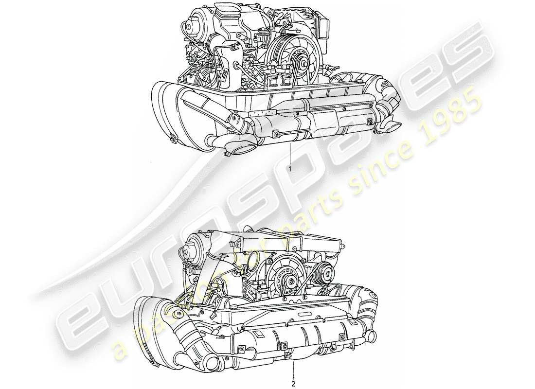 porsche 1998 (993) moteur de remplacement - prêt à l'installation schéma des pièces