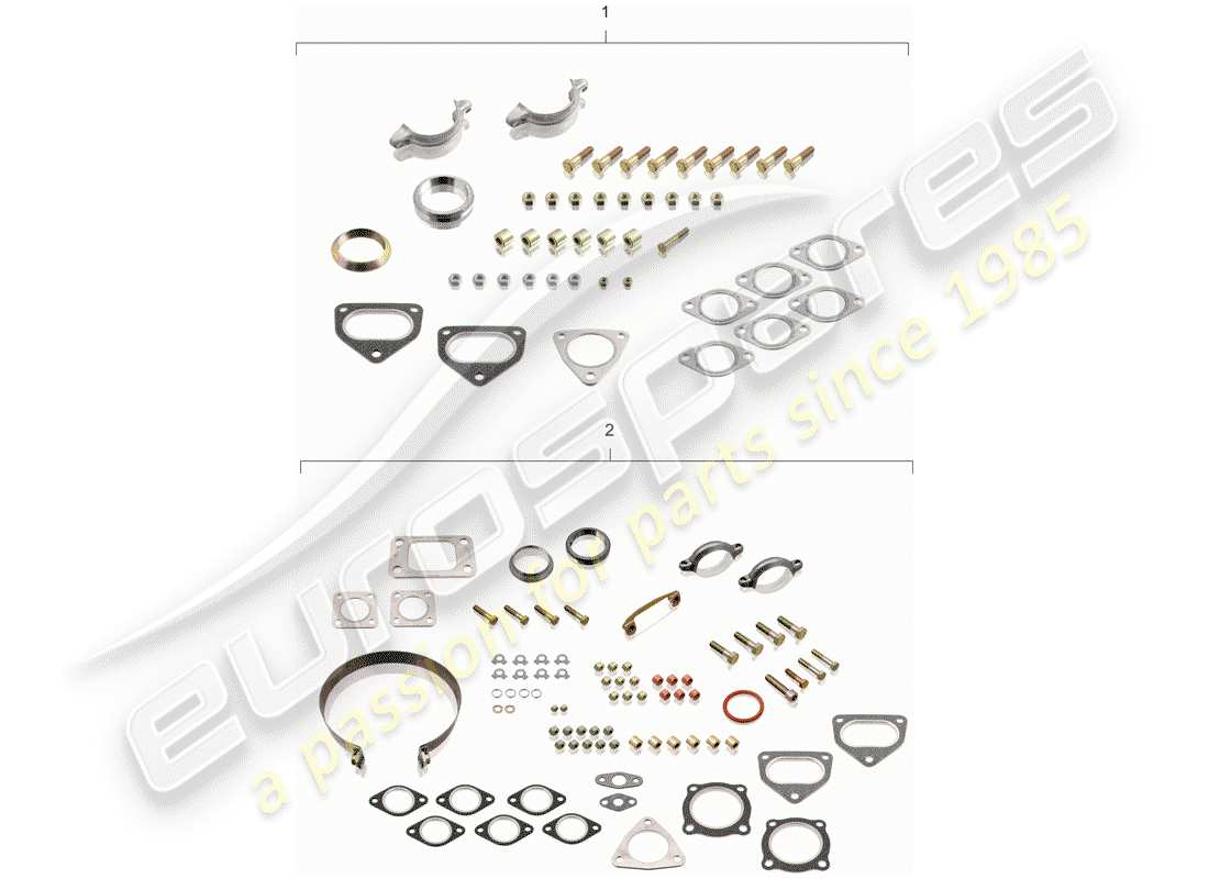 porsche 1986 (911) montage - kit de réparation - kit d'entretien schéma des pièces