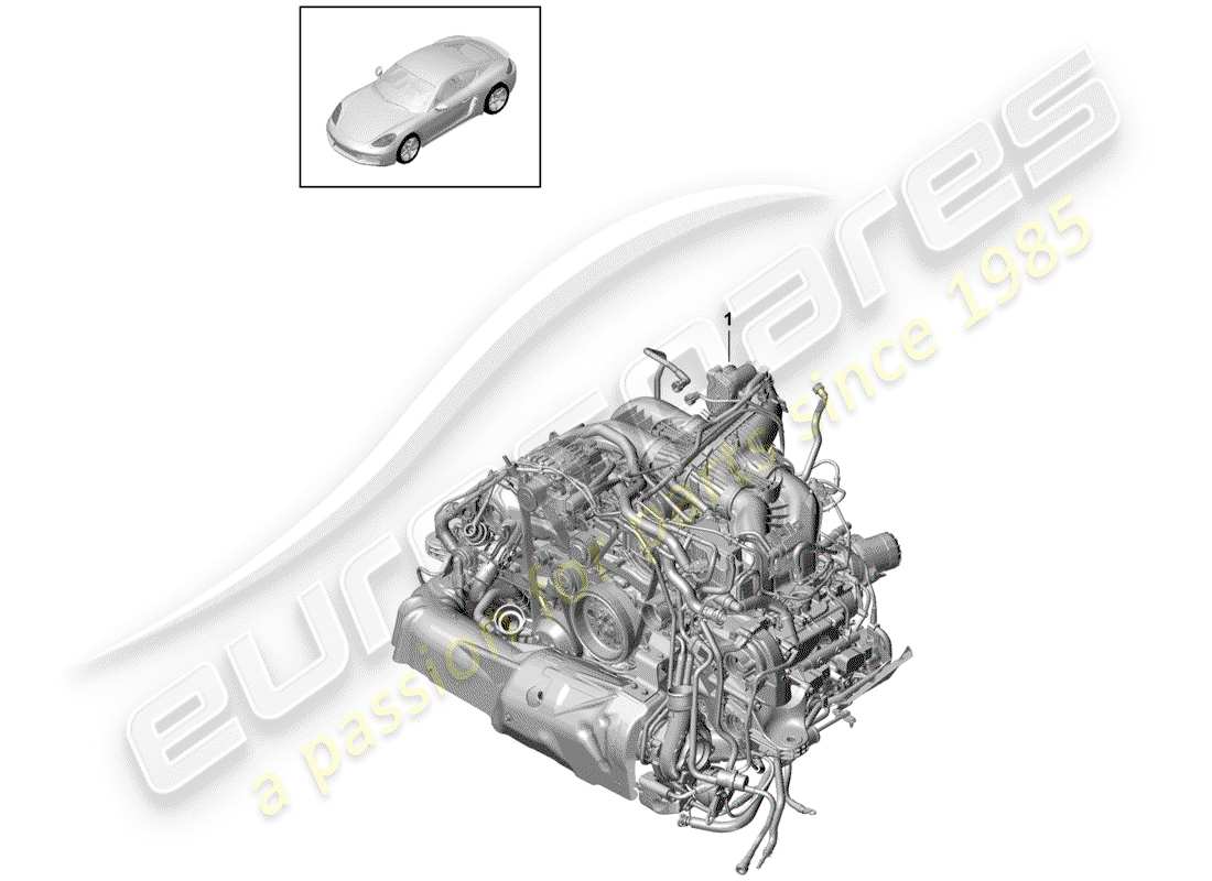 porsche 2020 (718 cayman) moteur de remplacement schéma des pièces