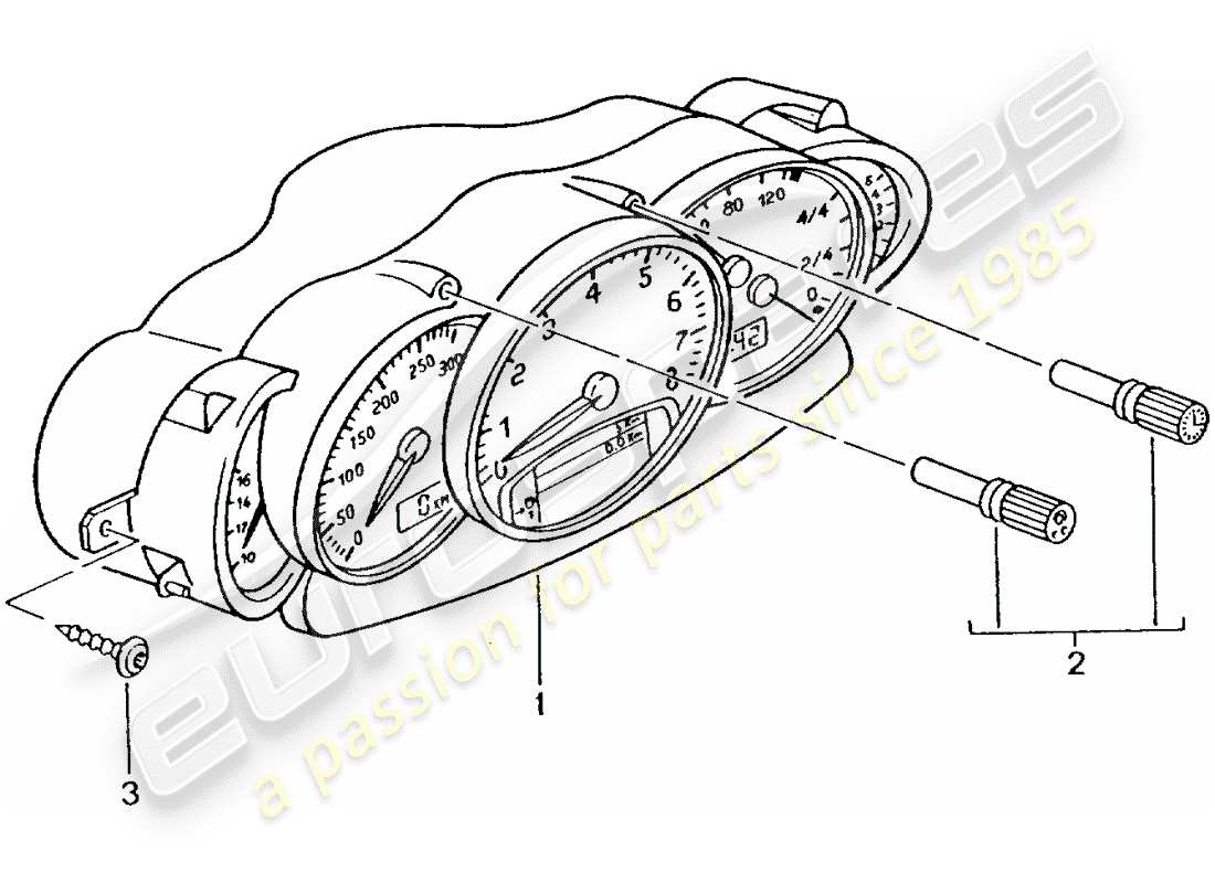 porsche 2002 (996 turbo / gt2) instruments - complet - voir memo ti : - gr.9 , nr.10/01 schéma des pièces