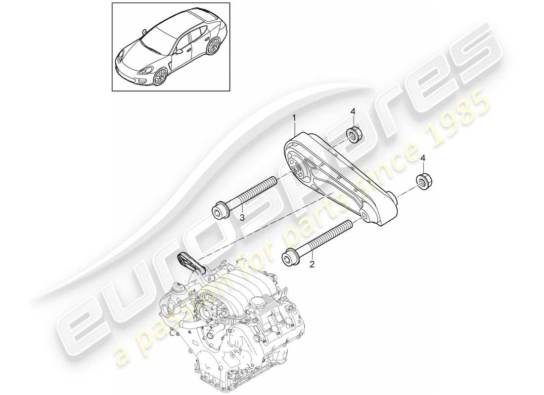 porsche 2016 (panamera 970) suspension moteur schéma des pièces
