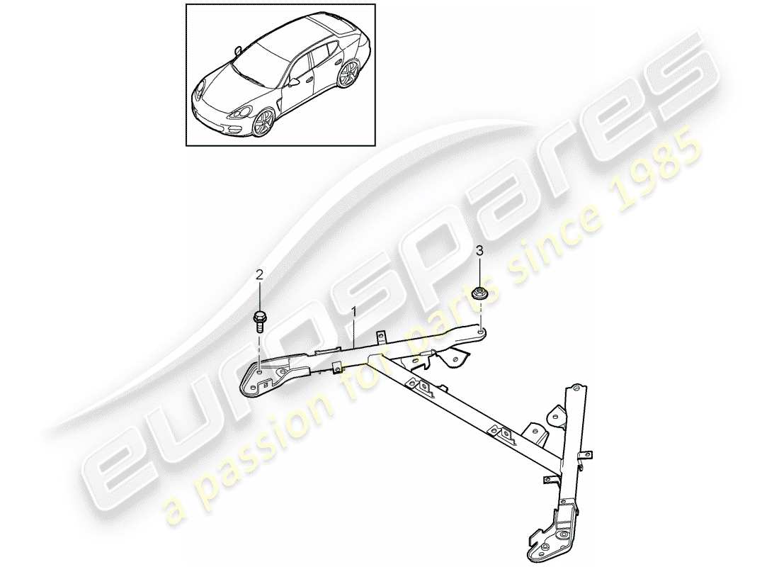 porsche 2011 (panamera 970) pièce de dôme schéma des pièces