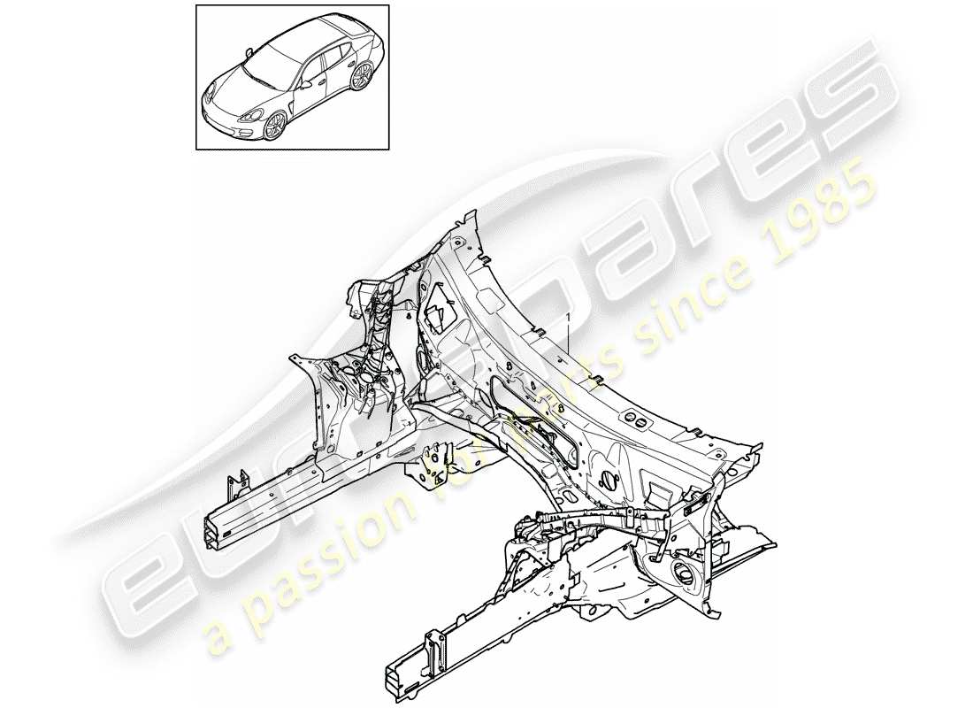 porsche 2012 (panamera 970) l'extrémité avant schéma des pièces