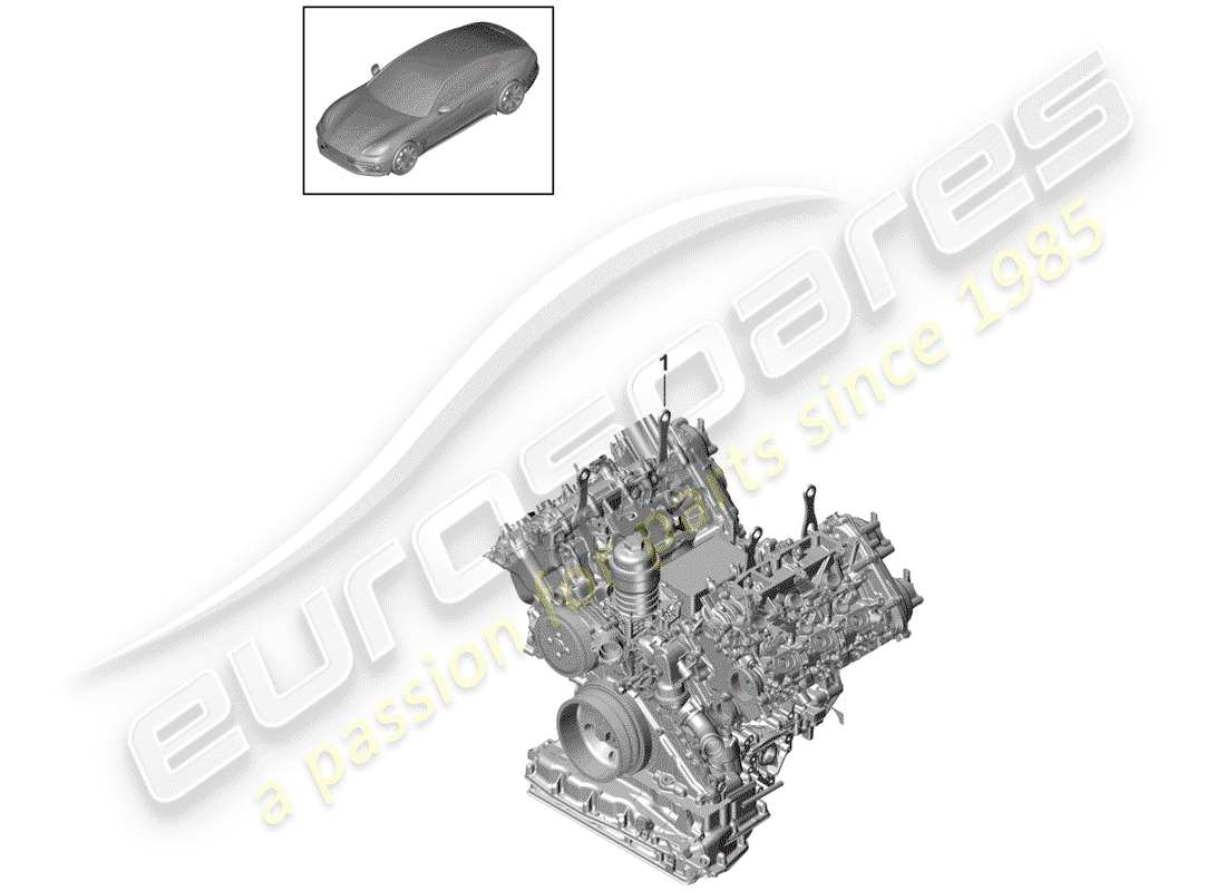 porsche 2019 (panamera 971-1) diagramme des pièces du bloc long