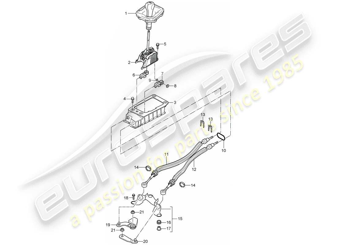 porsche 2010 (cayenne e1 9pa) contrôle des transmissions schéma des pièces