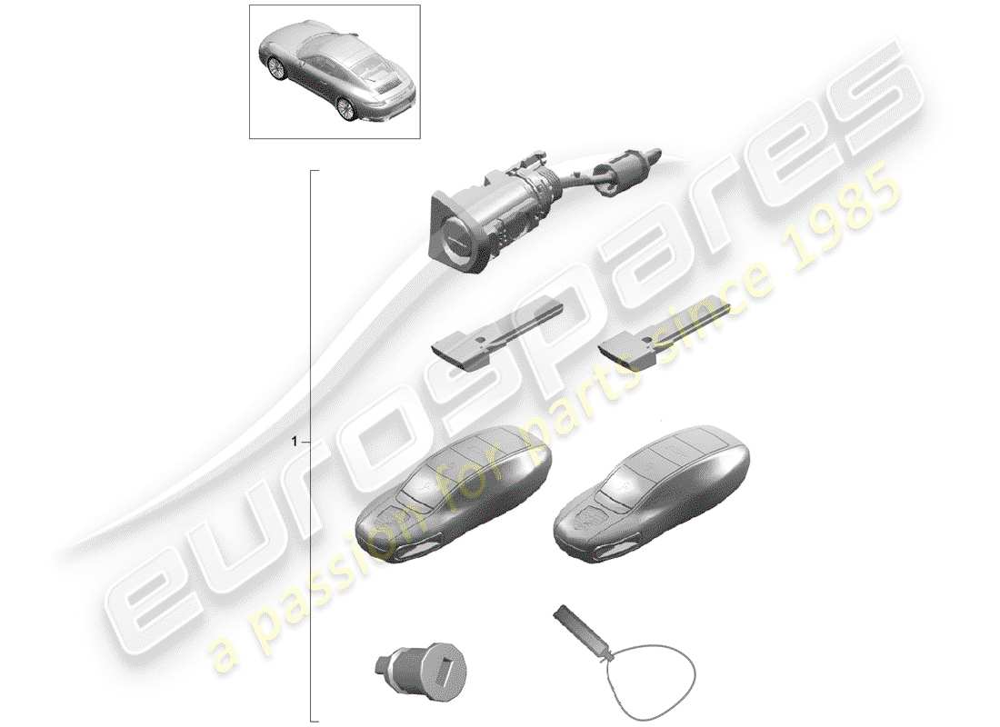 porsche 2017 (991-2) kit de réparation schéma des pièces