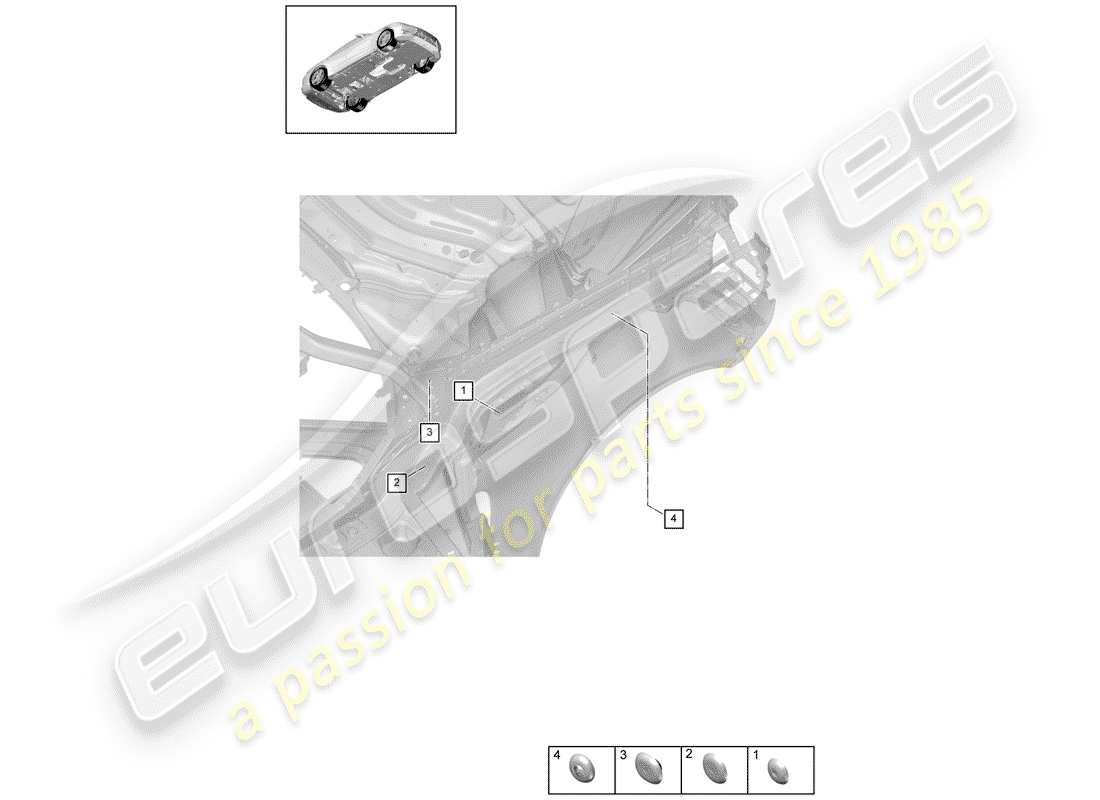 porsche 2017 (panamera 971-1) diagramme de pièce de prise