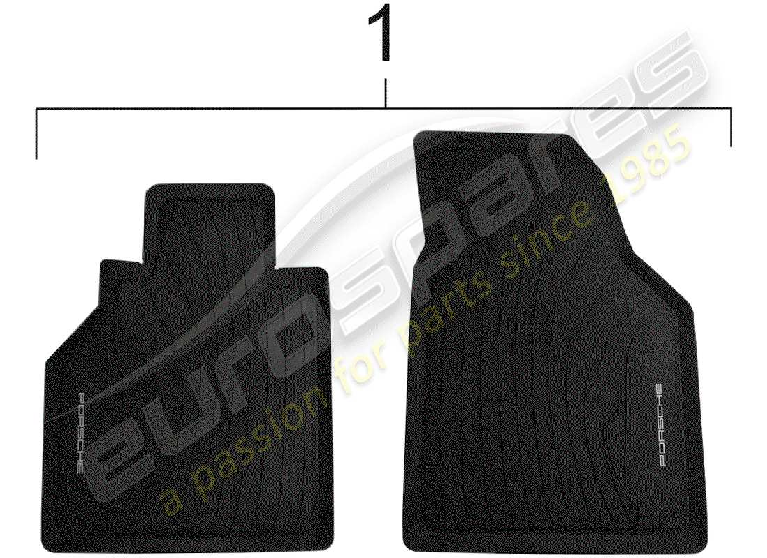 porsche 2004 (996) tapis de sol - doublure de coffre à bagages schéma des pièces