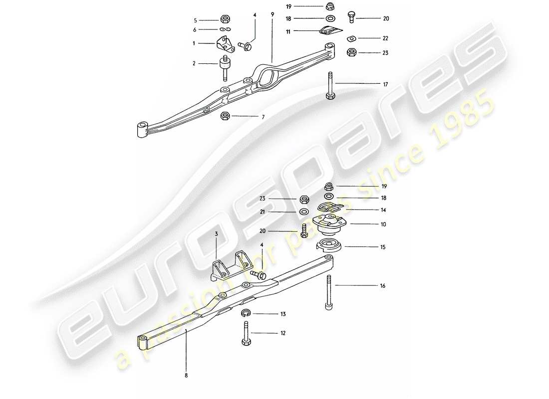 porsche 1971 (914) support moteur schéma des pièces