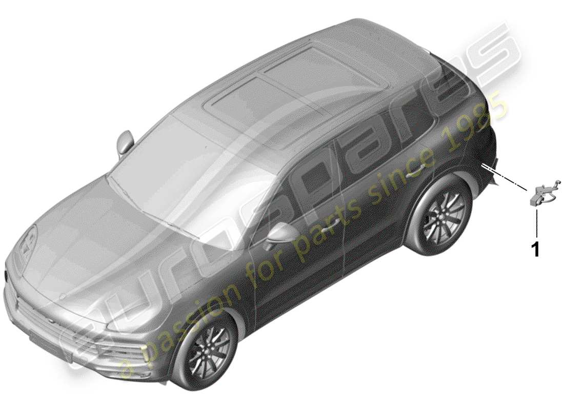 porsche 2020 (cayenne e3 9ya/9yb) faisceau de cablage pour schéma des pièces