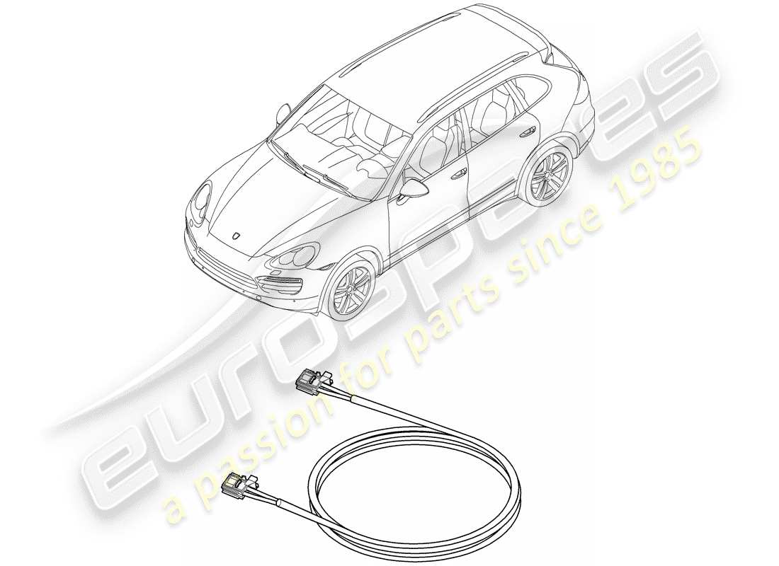 porsche 2011 (cayenne e2 92a) faisceau de câblage schéma des pièces