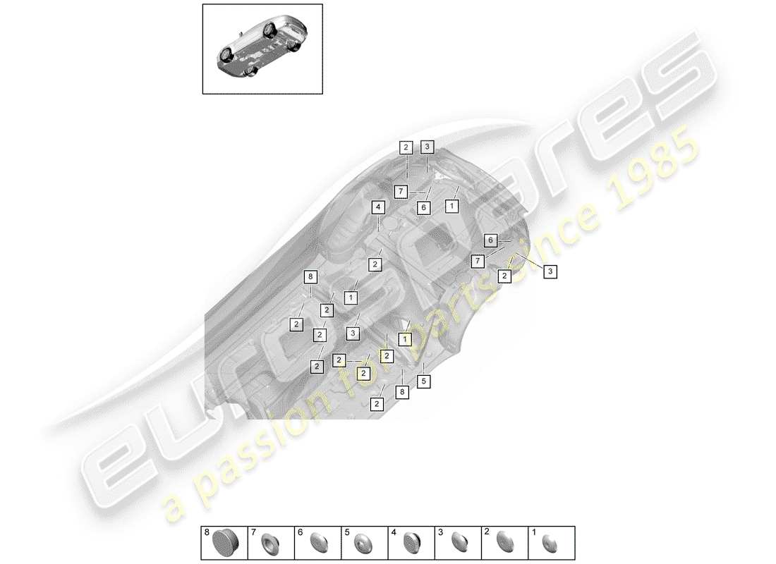 porsche 2017 (panamera 971-1) diagramme de pièce de prise