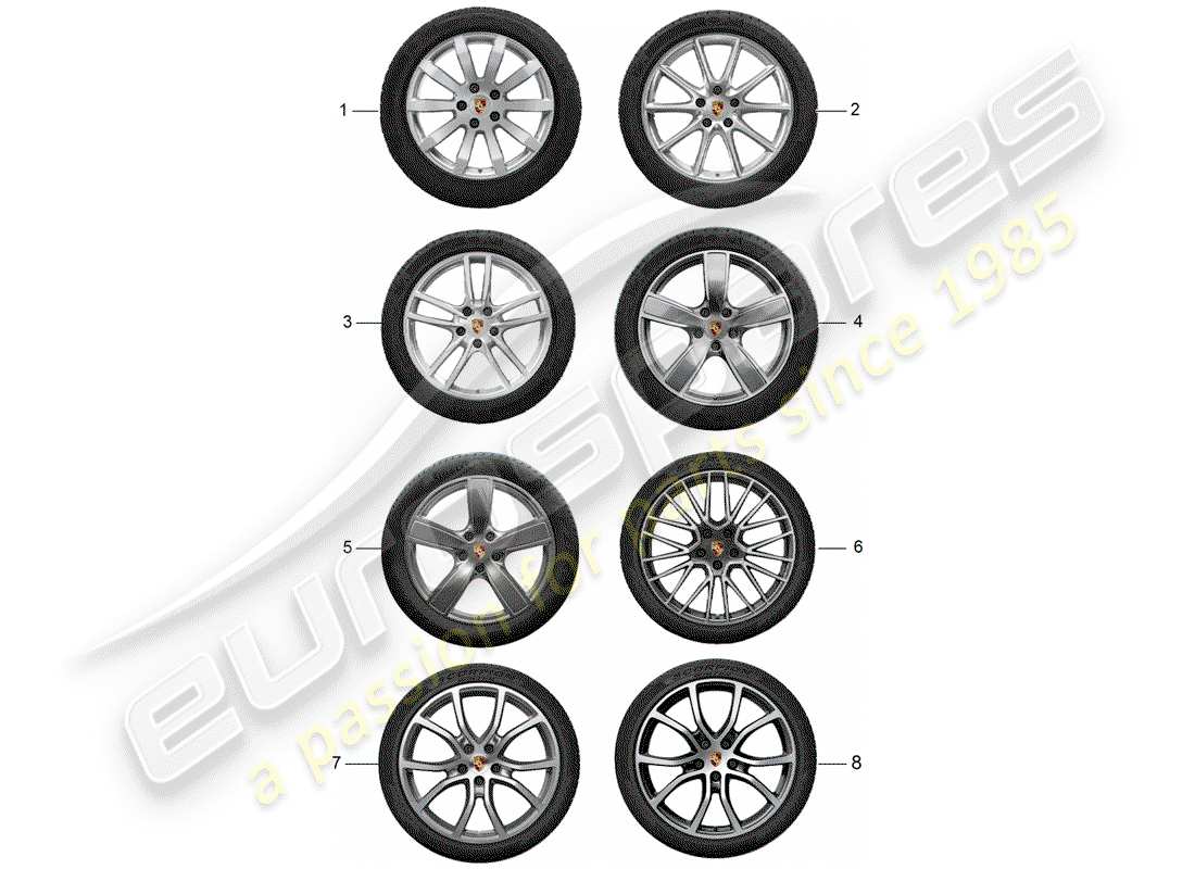 porsche 2013 (tequipment cayenne) ensemble d'engrenages schéma des pièces