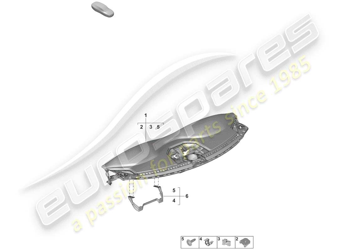 porsche 2019 (992-1) garniture du tableau de bord schéma des pièces