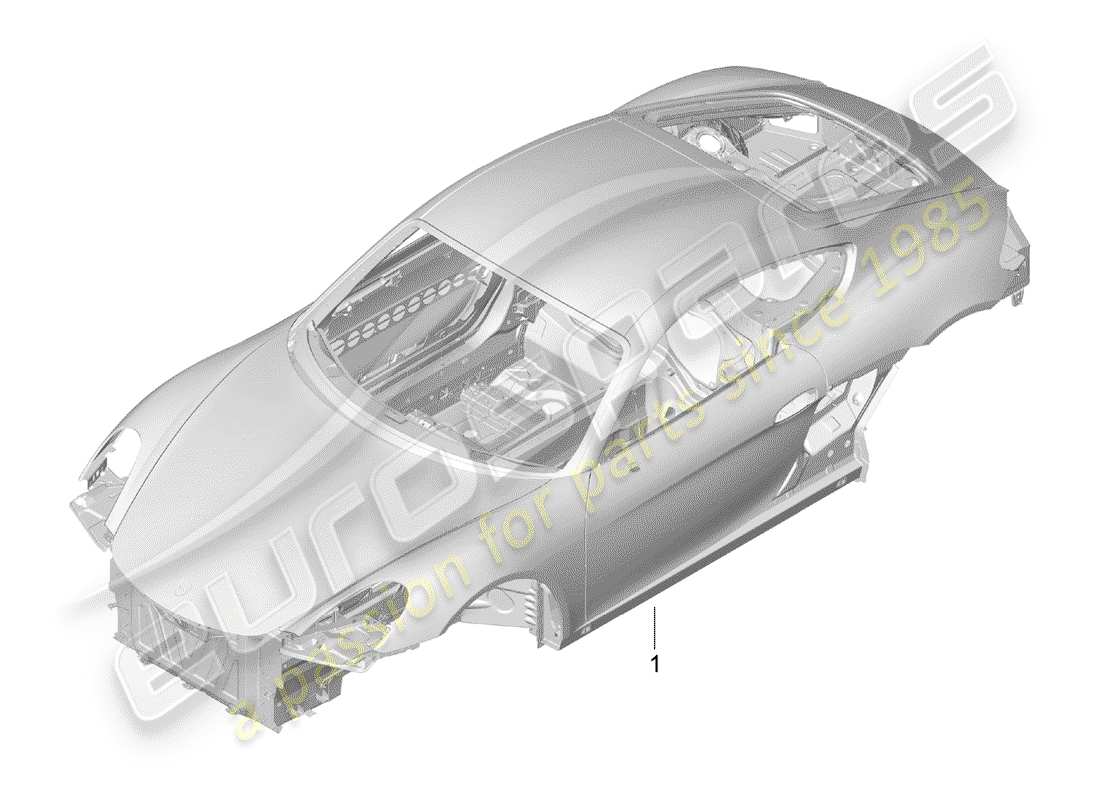 porsche 2015 (981 cayman) carrosserie diagramme de pièce