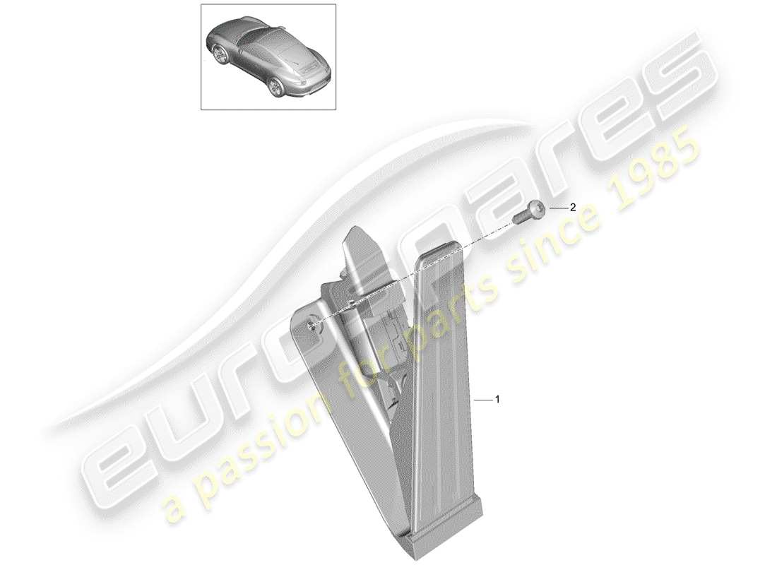 porsche 2014 (991-1) pédales schéma des pièces