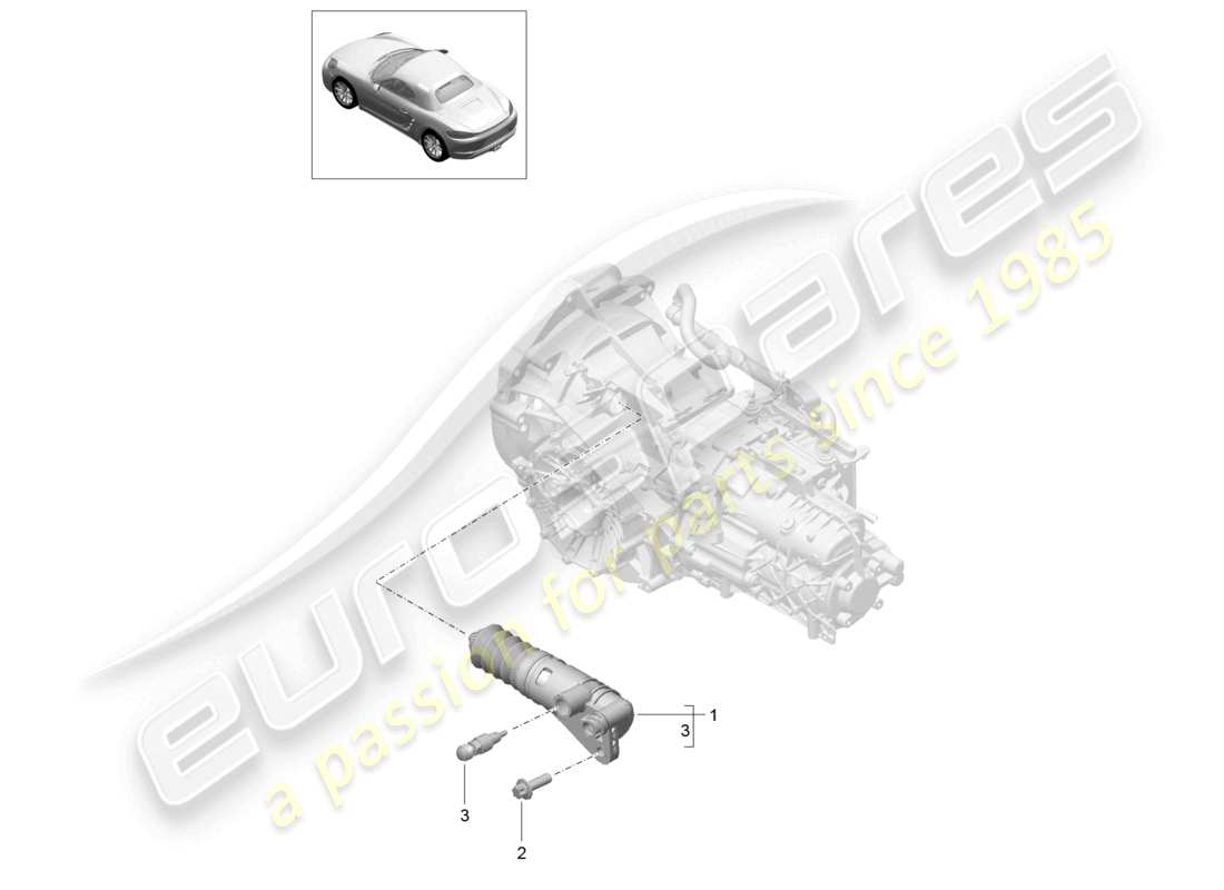 porsche 2020 (718 boxster) cylindre réservoir d'embrayage schéma des pièces
