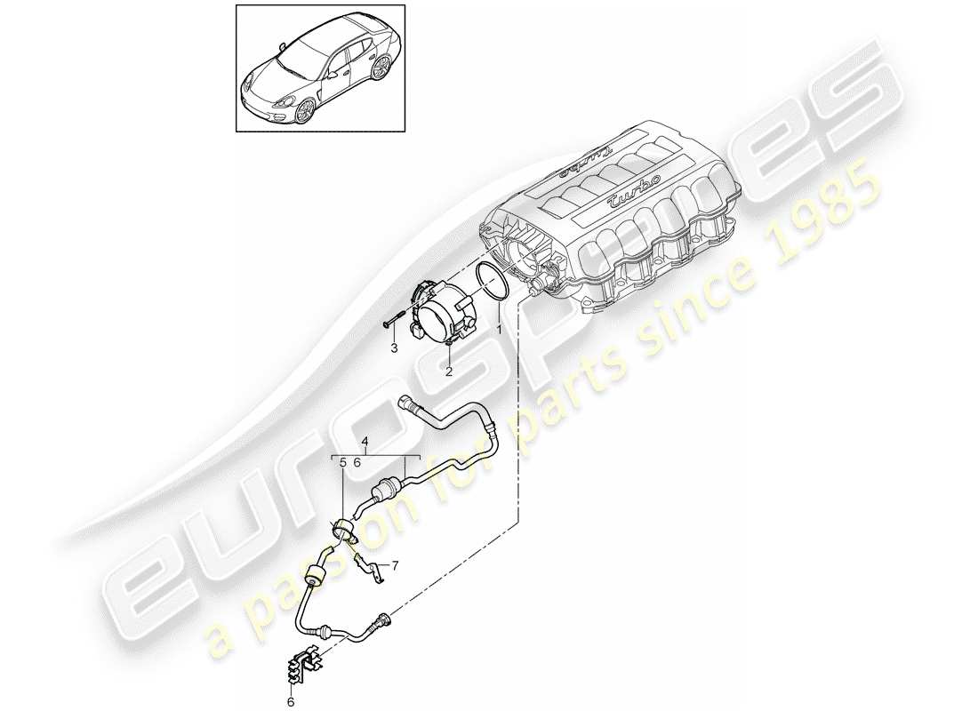 porsche 2011 (panamera 970) corps de papillon schéma des pièces