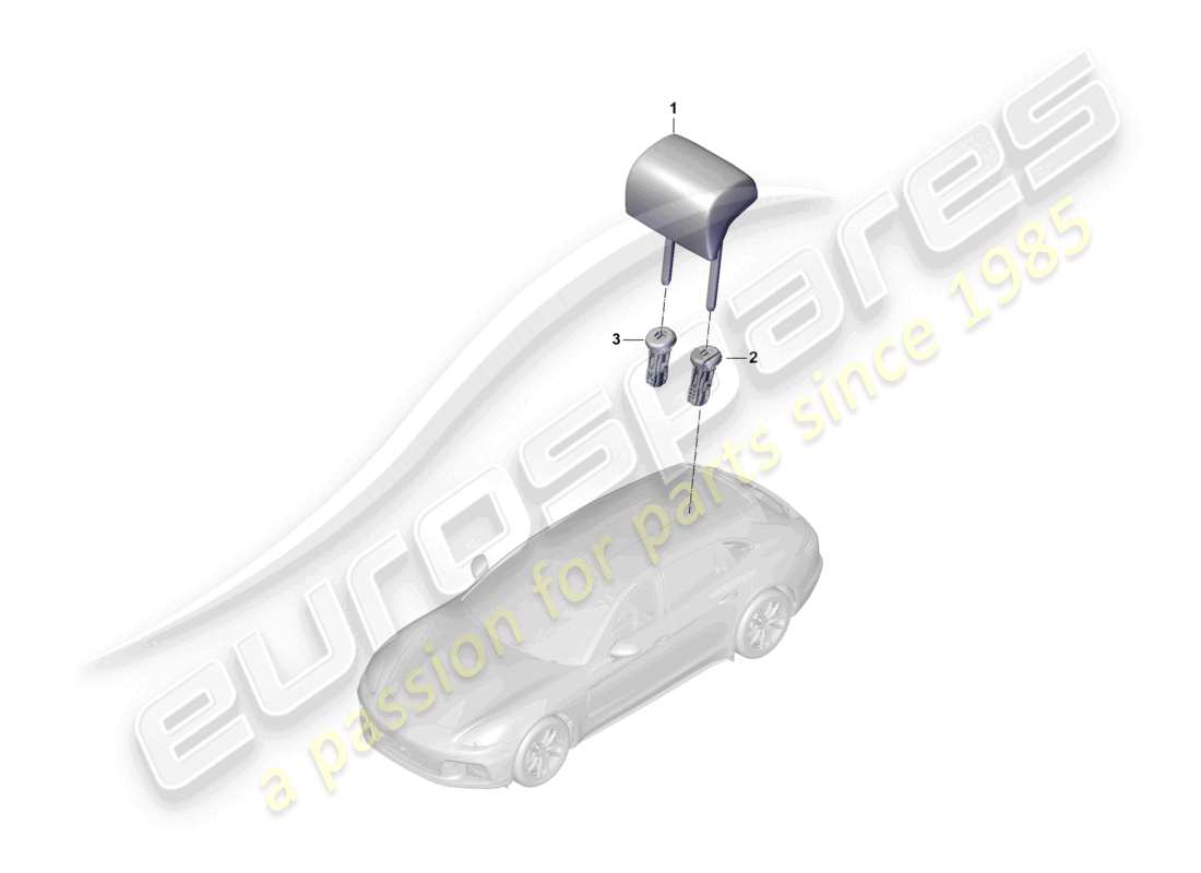 porsche 2019 (panamera 971-1) appuie-tête siège arrière schéma des pièces