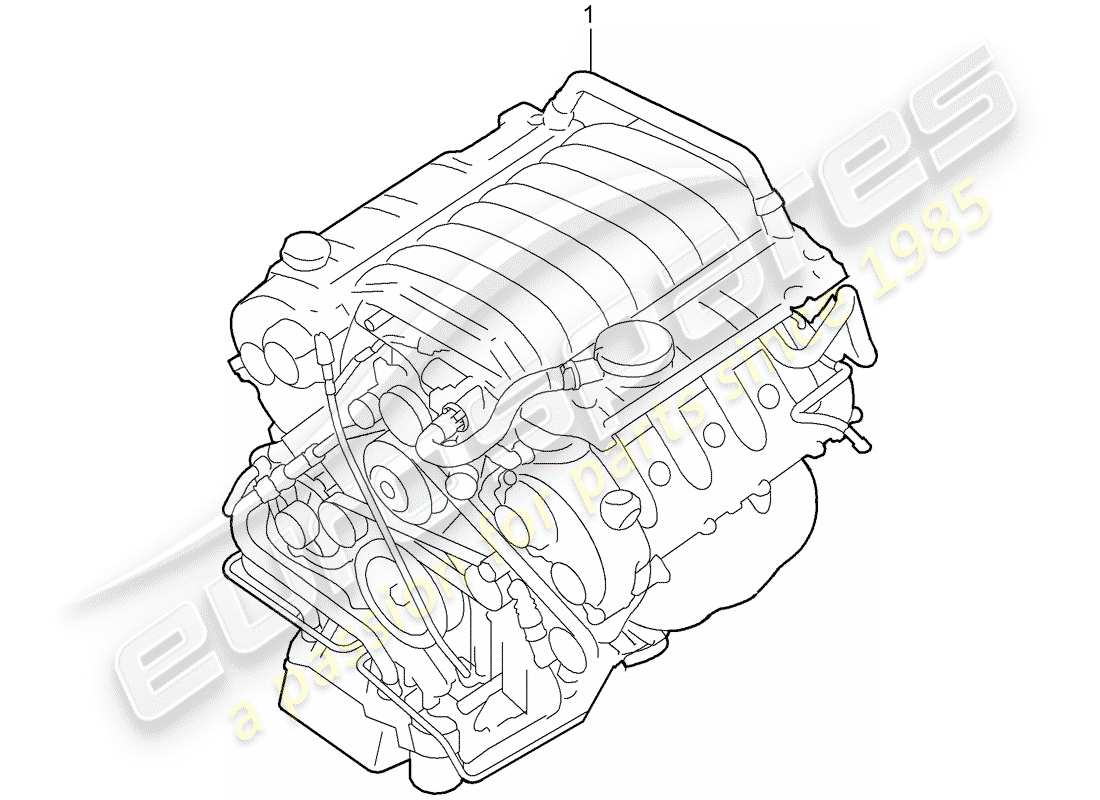 porsche 2010 (cayenne e1 9pa) moteur de remplacement schéma des pièces