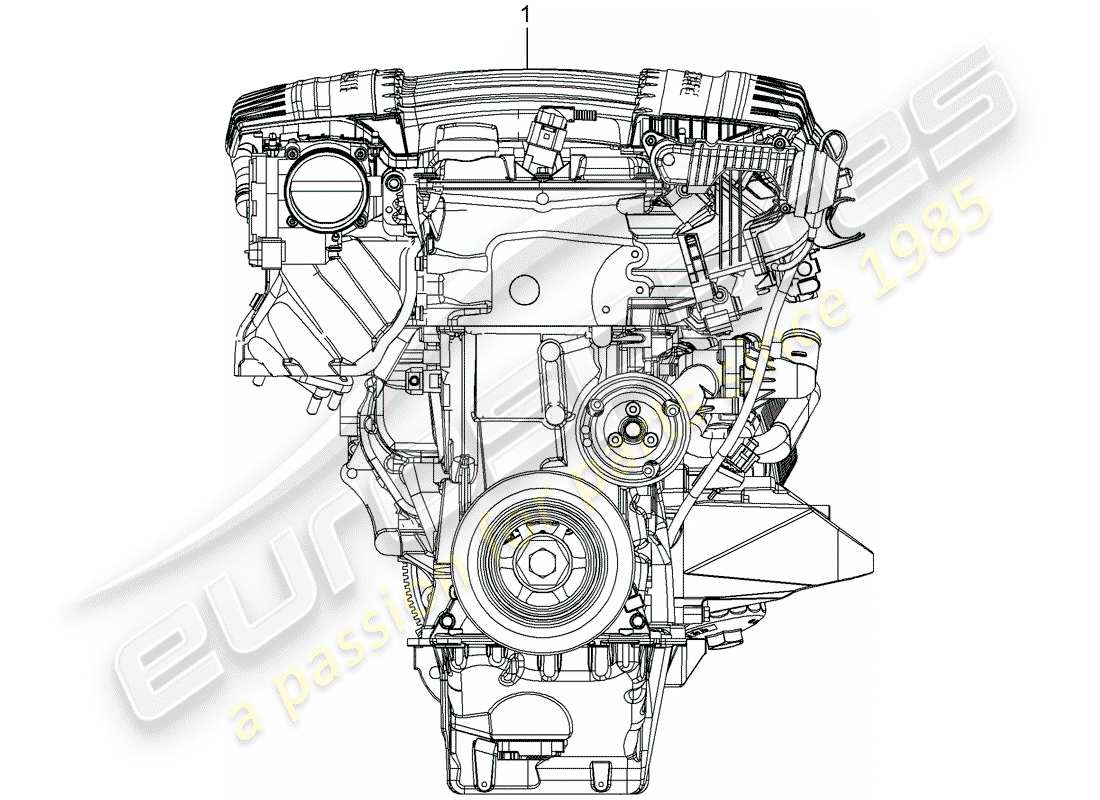 porsche 2010 (cayenne e1 9pa) moteur de remplacement schéma des pièces