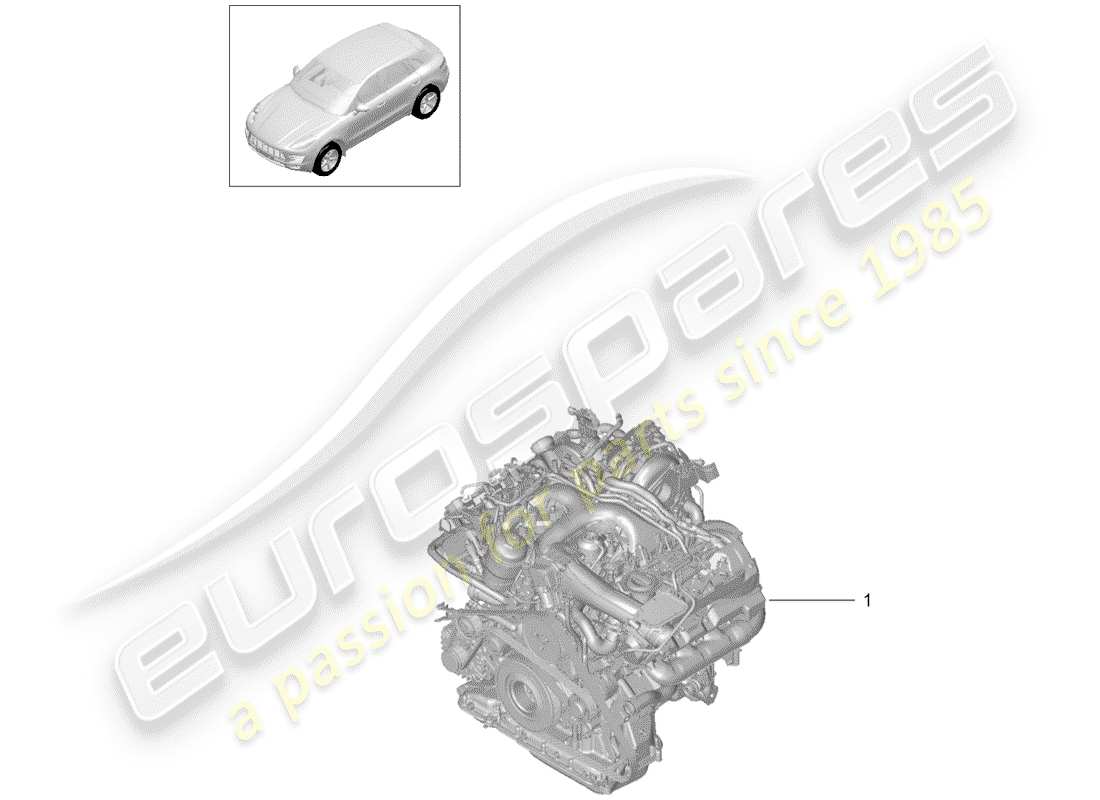 porsche 2018 (macan) moteur de remplacement schéma des pièces