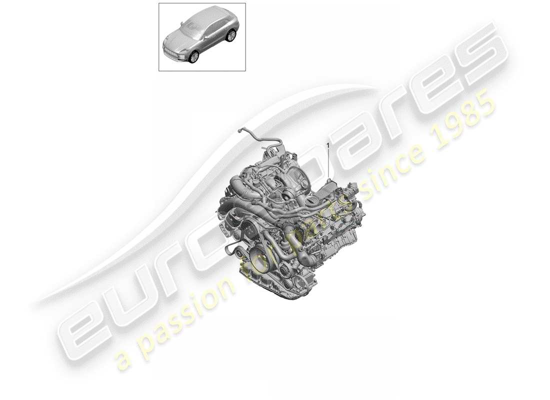 porsche 2019 (macan) moteur de remplacement schéma des pièces