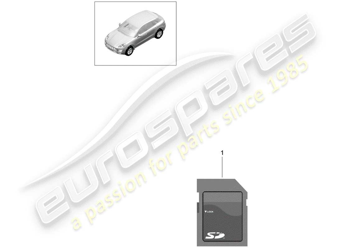 porsche 2017 (panamera 971-1) carte sd schéma des pièces